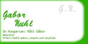 gabor muhl business card